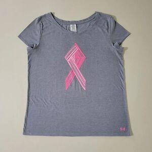 Under Armour Women's HeatGear® Gray Graphic Short Sleeve Crewneck Pullover Top